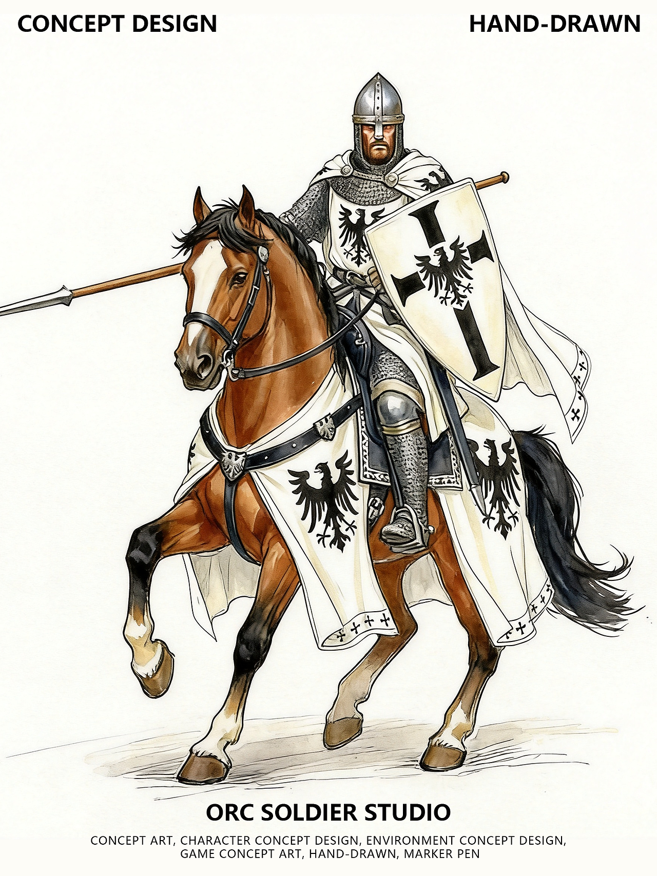 《龙与骑士团》手绘角色概念设计6（图ZNDA2NjkwNDI0） - 概念设定 - 站酷设计师爱吃烤肠的颜料原创素材 - 站酷ZCOOL