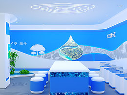 水生态主题展厅设计3D效果图