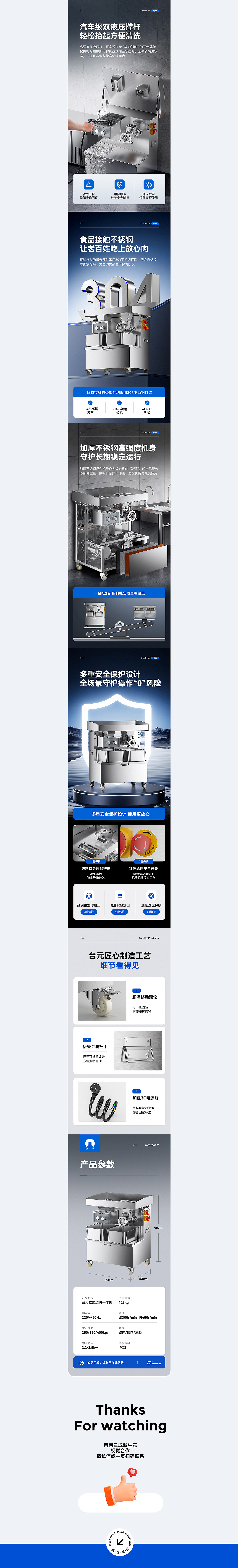 X3 台元立式绞肉机 商用大型电器 不锈钢机械 切肉机（图ZNDA2Njk4MjM2） - 电商 - 站酷设计师魔创视觉_Moture原创素材 - 站酷ZCOOL