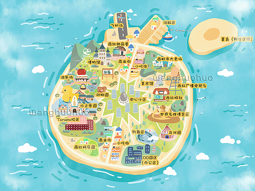 西虹市！西虹市！可爱手绘地图
