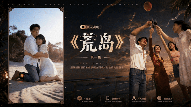 《荒岛》真人漫剧整体方案展示（图ZNDA2NzAyNDg4） - AI作品 - 站酷设计师前进视觉原创素材 - 站酷ZCOOL