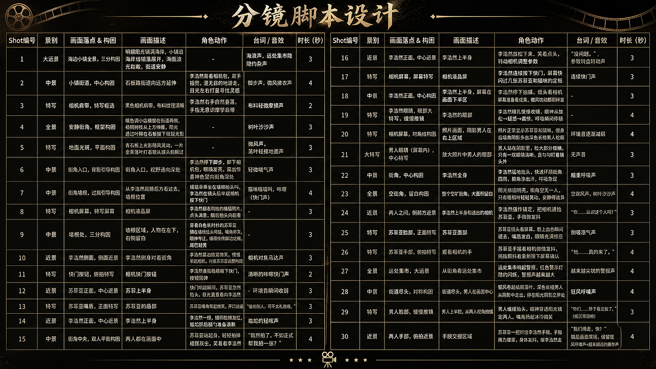 《最后的快门》真人漫剧整体方案展示（图ZNDA2NzA4OTQw） - AI作品 - 站酷设计师萧瑟漫剧视觉原创素材 - 站酷ZCOOL