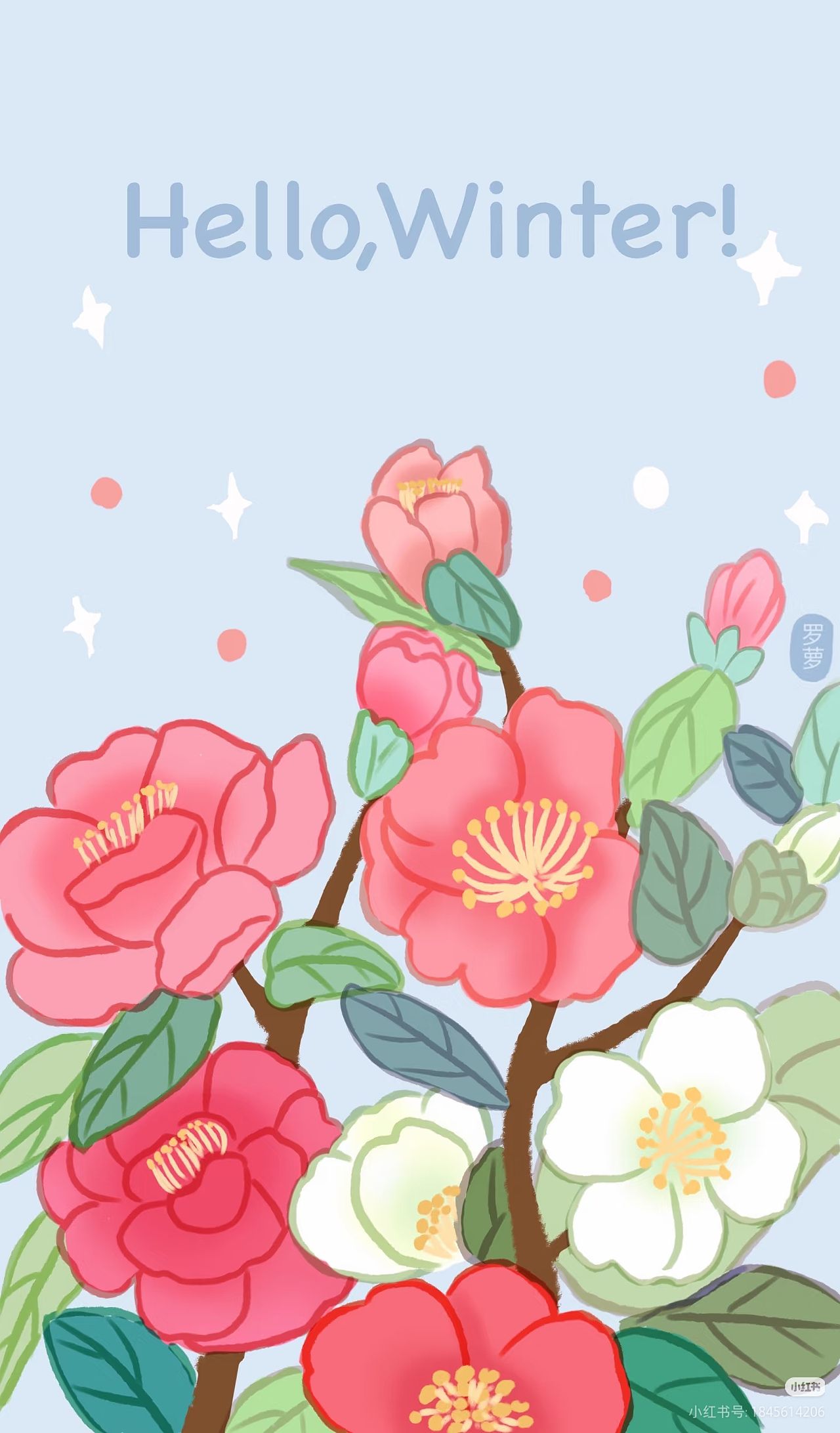 四季花朵清新壁纸系列（图ZNDA2NzEwNzEy） - 商业插画 - 站酷设计师罗阿萝原创素材 - 站酷ZCOOL
