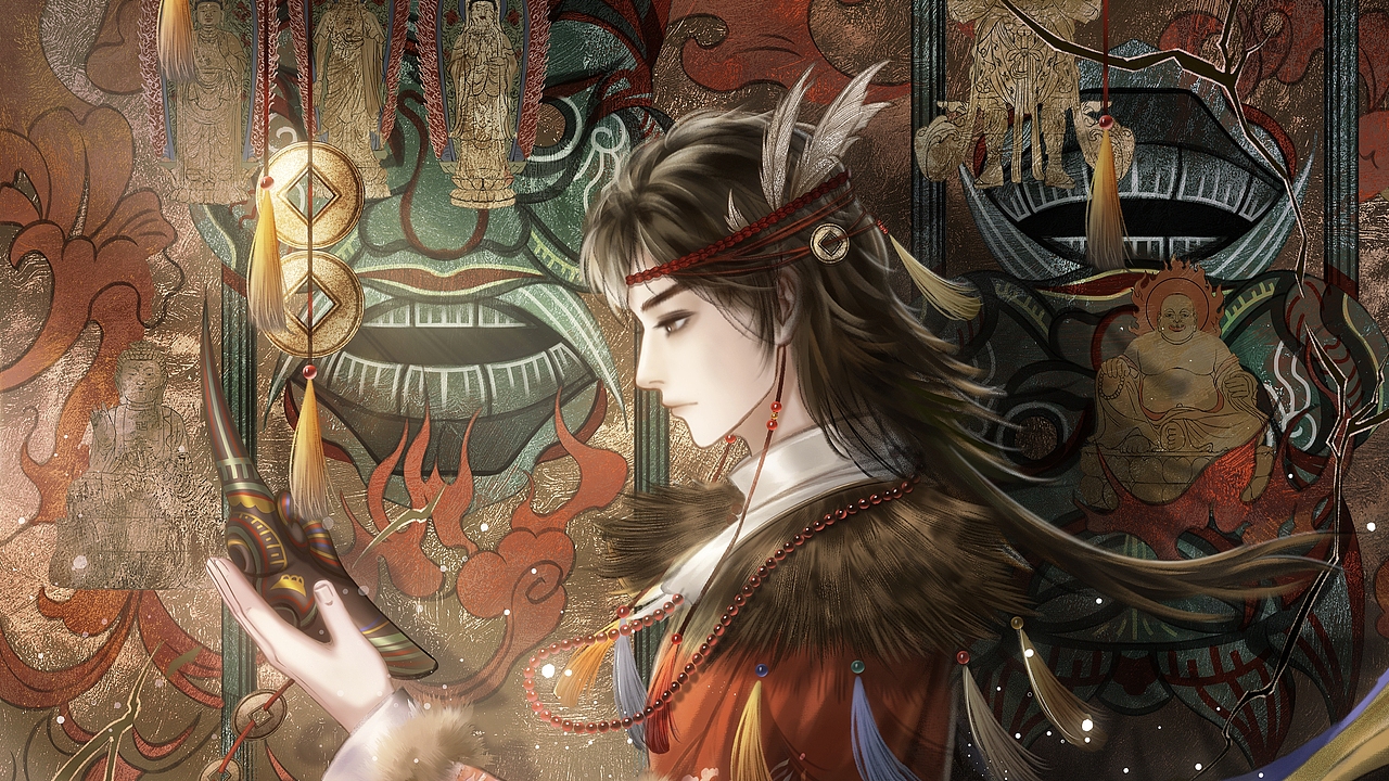 《子时录》壁上观佛像版概念图（同人）（图ZNDA2NzM3Njk2） - 艺术插画 - 站酷设计师烛凛原创素材 - 站酷ZCOOL