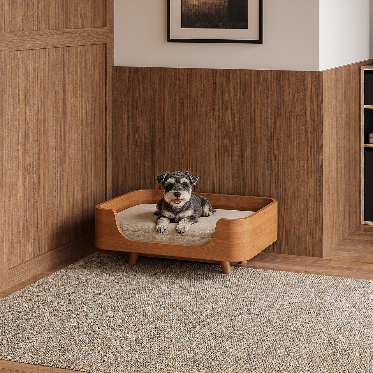 暖木安窝｜圆角围合犬床（图ZNDA2NzM3Nzgw） - 生活用品 - 站酷设计师川田野产品新闻发原创素材 - 站酷ZCOOL