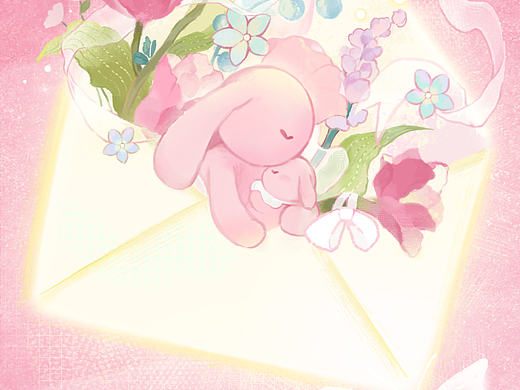 吾独友偶潮玩母亲节插画海报