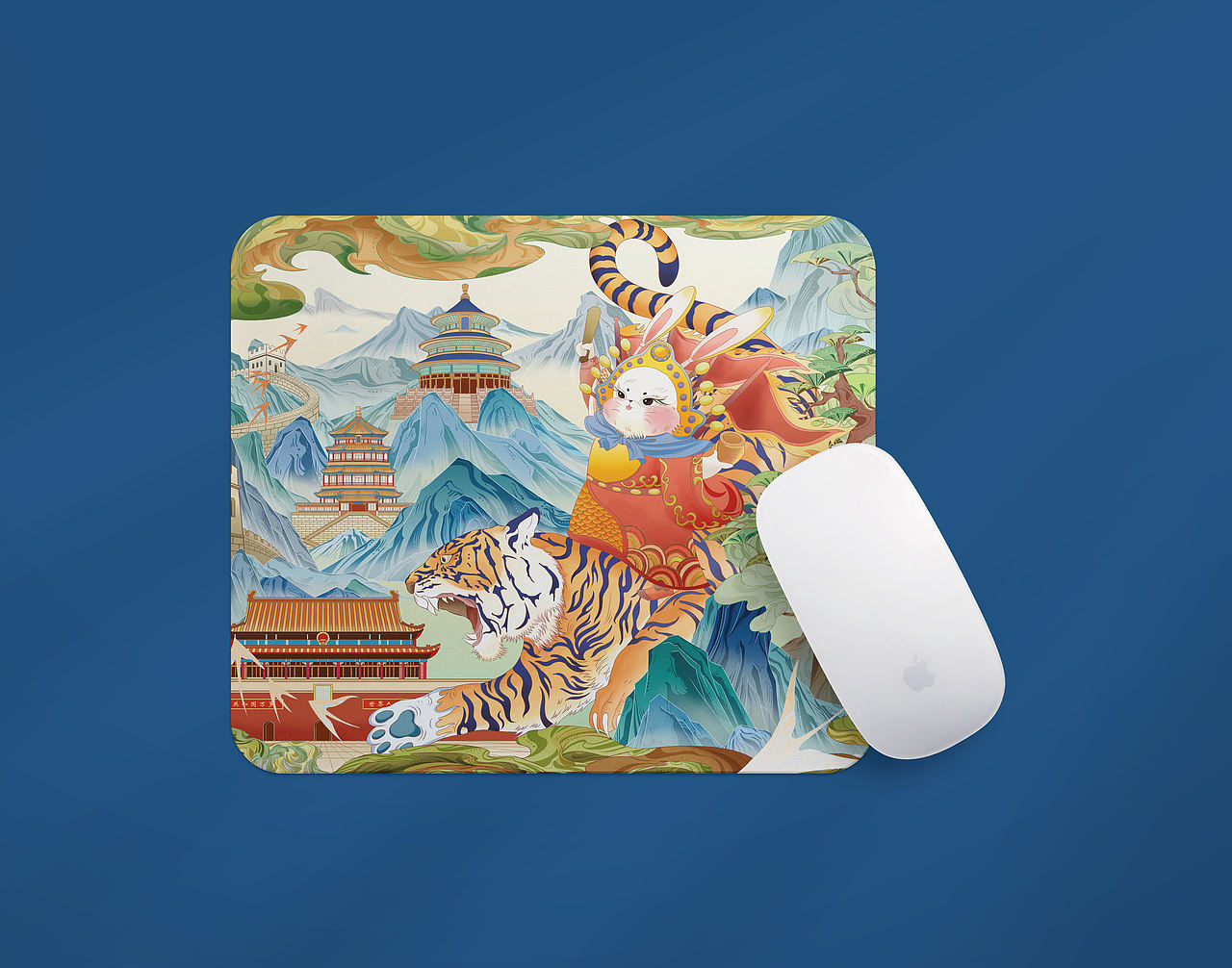 非遗:《兔儿爷骑虎游京城》(图ZNDA2NzgwNjAw) - 商业插画 - 站酷设计师叶颜染原创素材 - 站酷ZCOOL