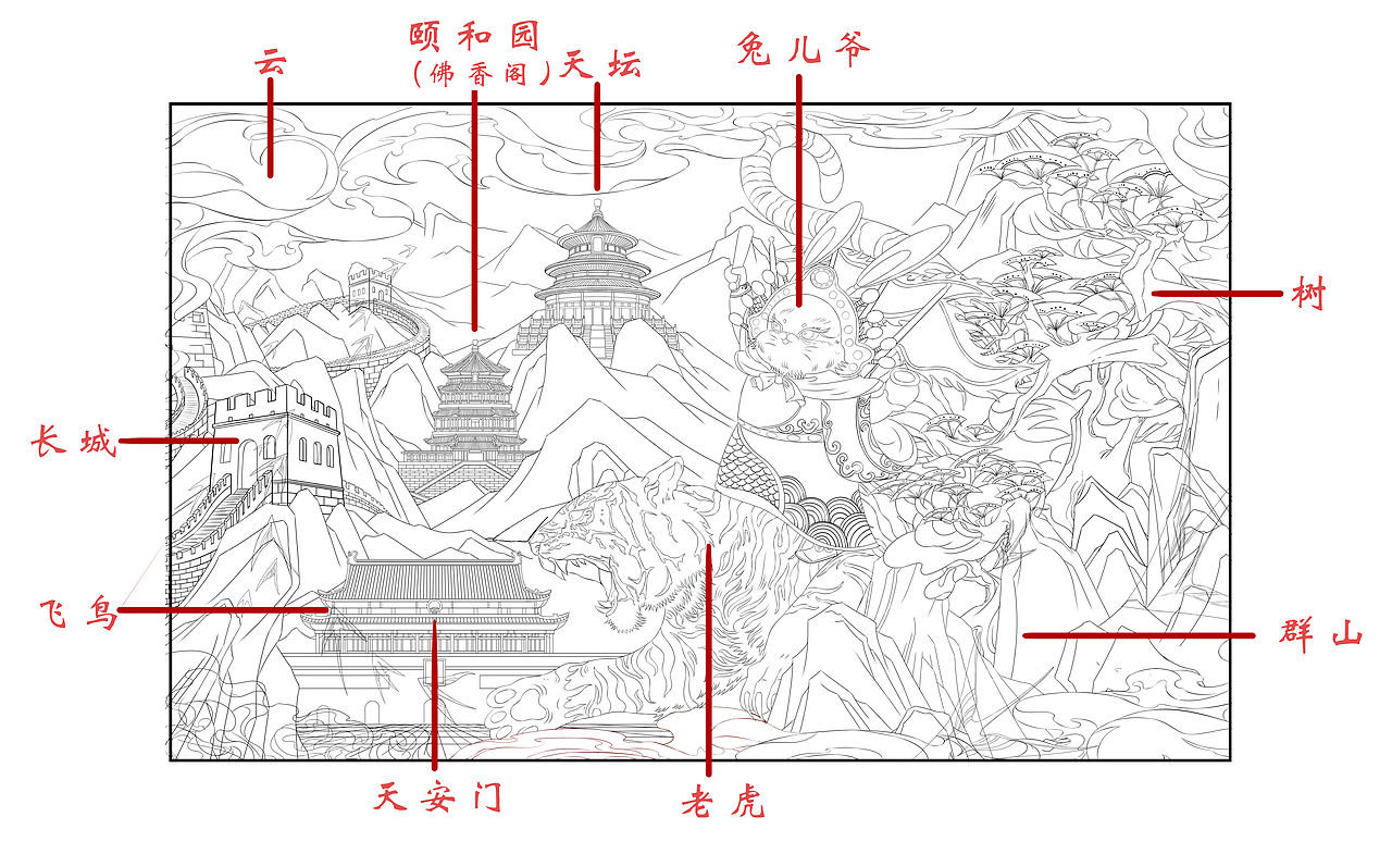 非遗:《兔儿爷骑虎游京城》(图ZNDA2NzgwNTcy) - 商业插画 - 站酷设计师叶颜染原创素材 - 站酷ZCOOL