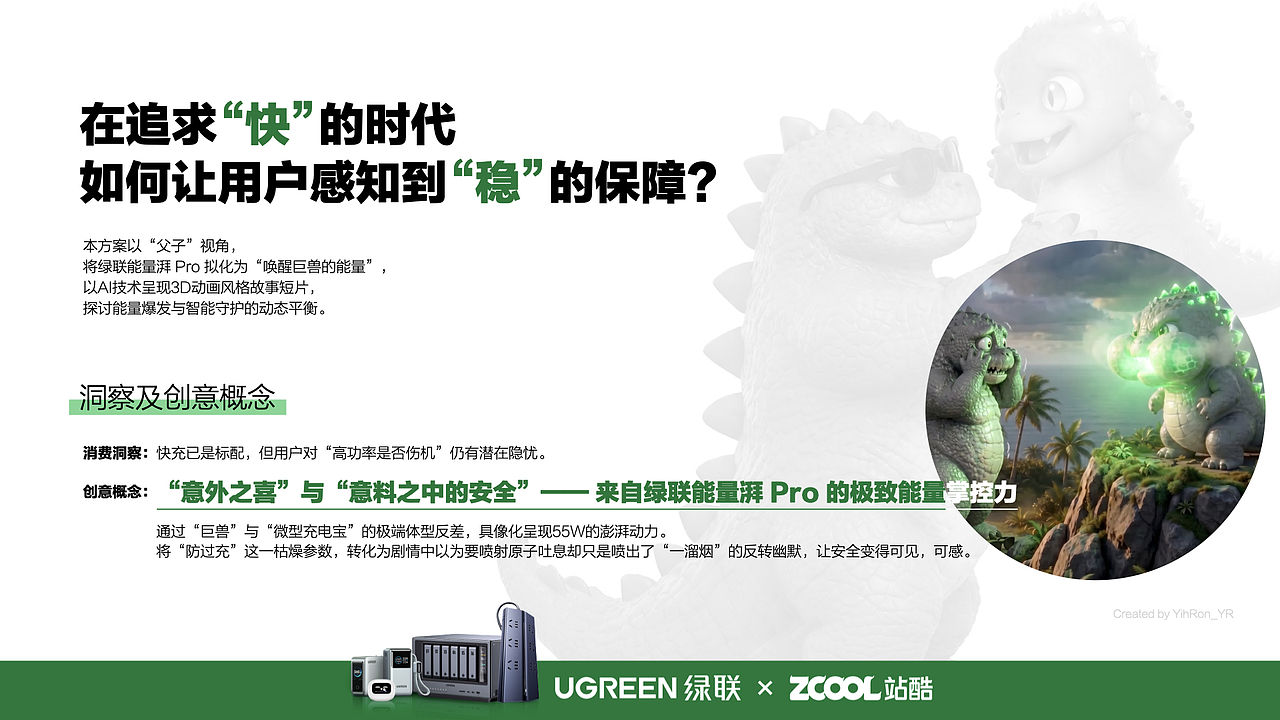 充电快很意外！防过充很安心！—— 绿联能量湃 Pro（图ZNDA2ODA1MTg0） - AI作品 - 站酷设计师yihron_YR原创素材 - 站酷ZCOOL