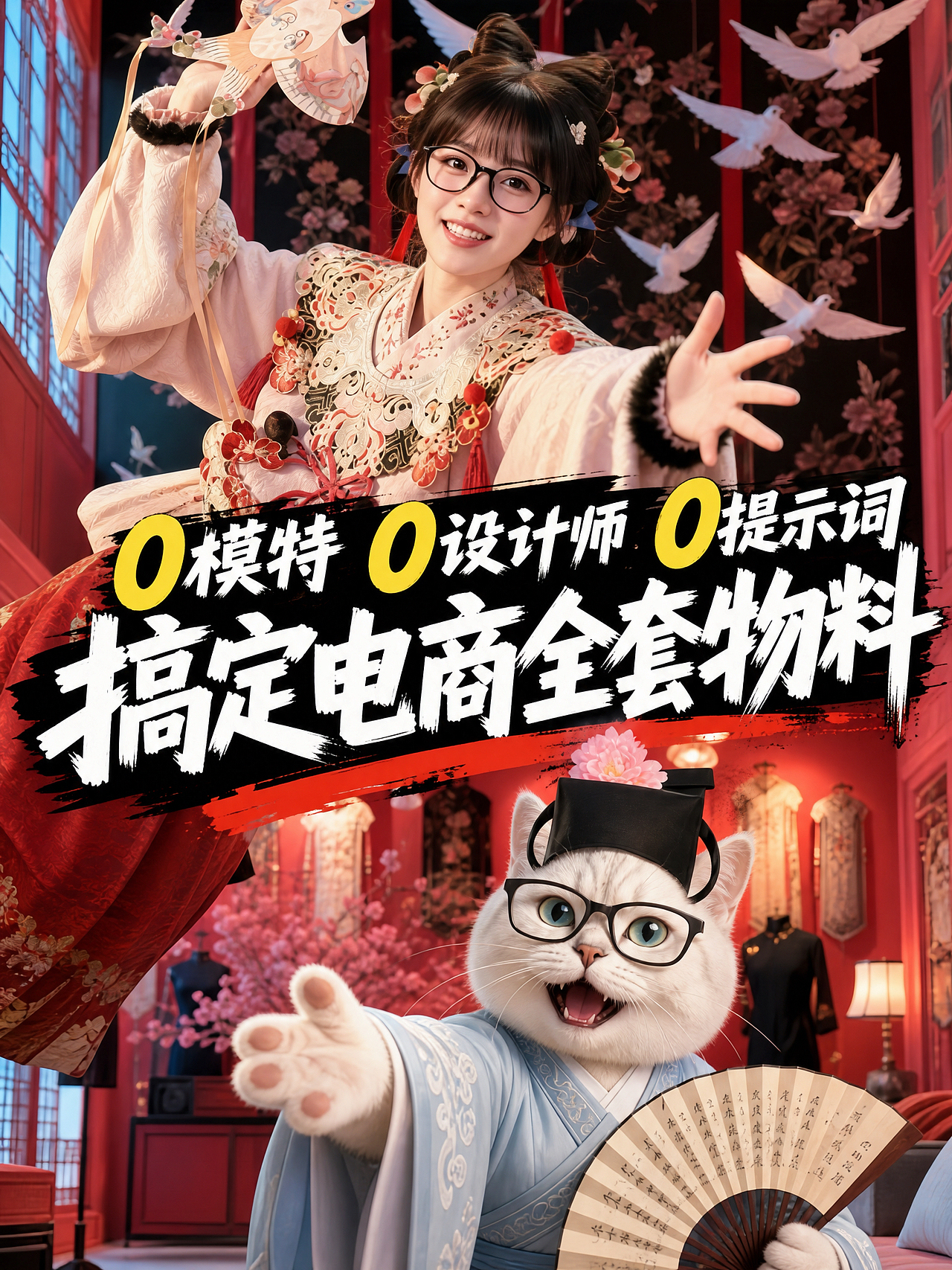 填空式AI模特影棚🎬0提示词3秒量产电商大片（图ZNDA2ODA3Njc2） - AI作品 - 站酷设计师黑脸木木AIGC原创素材 - 站酷ZCOOL