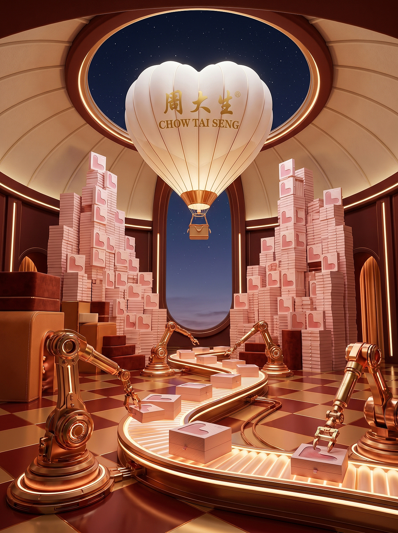 周大生爆闪金TVC 谁能拒绝这满屏爆闪的浪漫💖（图ZNDA2ODA3OTUy） - AI作品 - 站酷设计师琵旦PIDAN原创素材 - 站酷ZCOOL