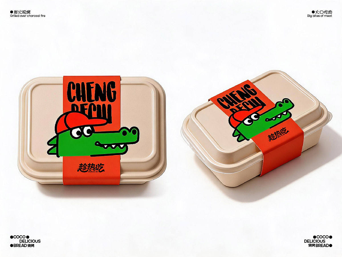 趁热吃餐饮品牌设计 年轻街头风 现烤烤肉烟火人间（图ZNDA2ODA5MzEy） - 品牌 - 站酷设计师花花世界品牌原创素材 - 站酷ZCOOL