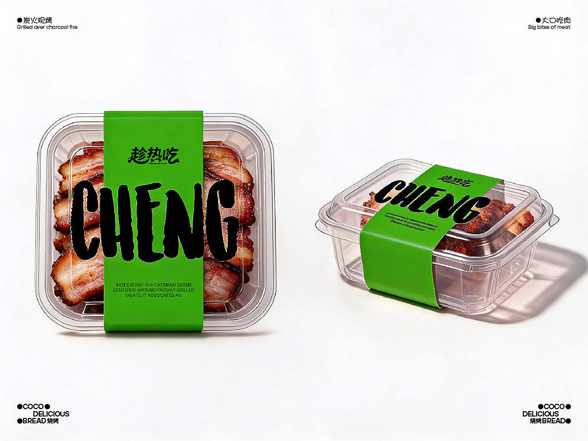 趁热吃餐饮品牌设计 年轻街头风 现烤烤肉烟火人间（图ZNDA2ODA5MzIw） - 品牌 - 站酷设计师花花世界品牌原创素材 - 站酷ZCOOL