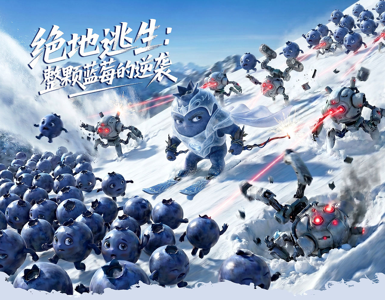 绝地逃生：整颗蓝莓的逆袭（安慕希）（图ZNDA2ODIyOTEy） - AI作品 - 站酷设计师仟尚集原创素材 - 站酷ZCOOL