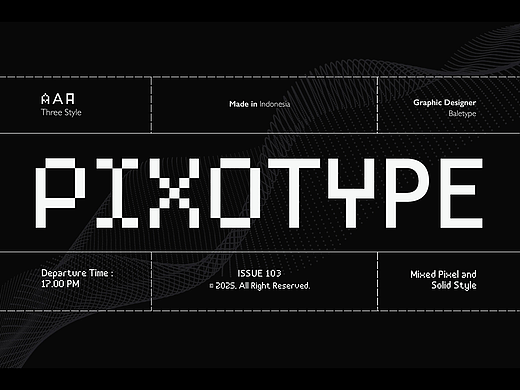 复古未来主义科技潮流编码低保真马赛克像素风英文字体