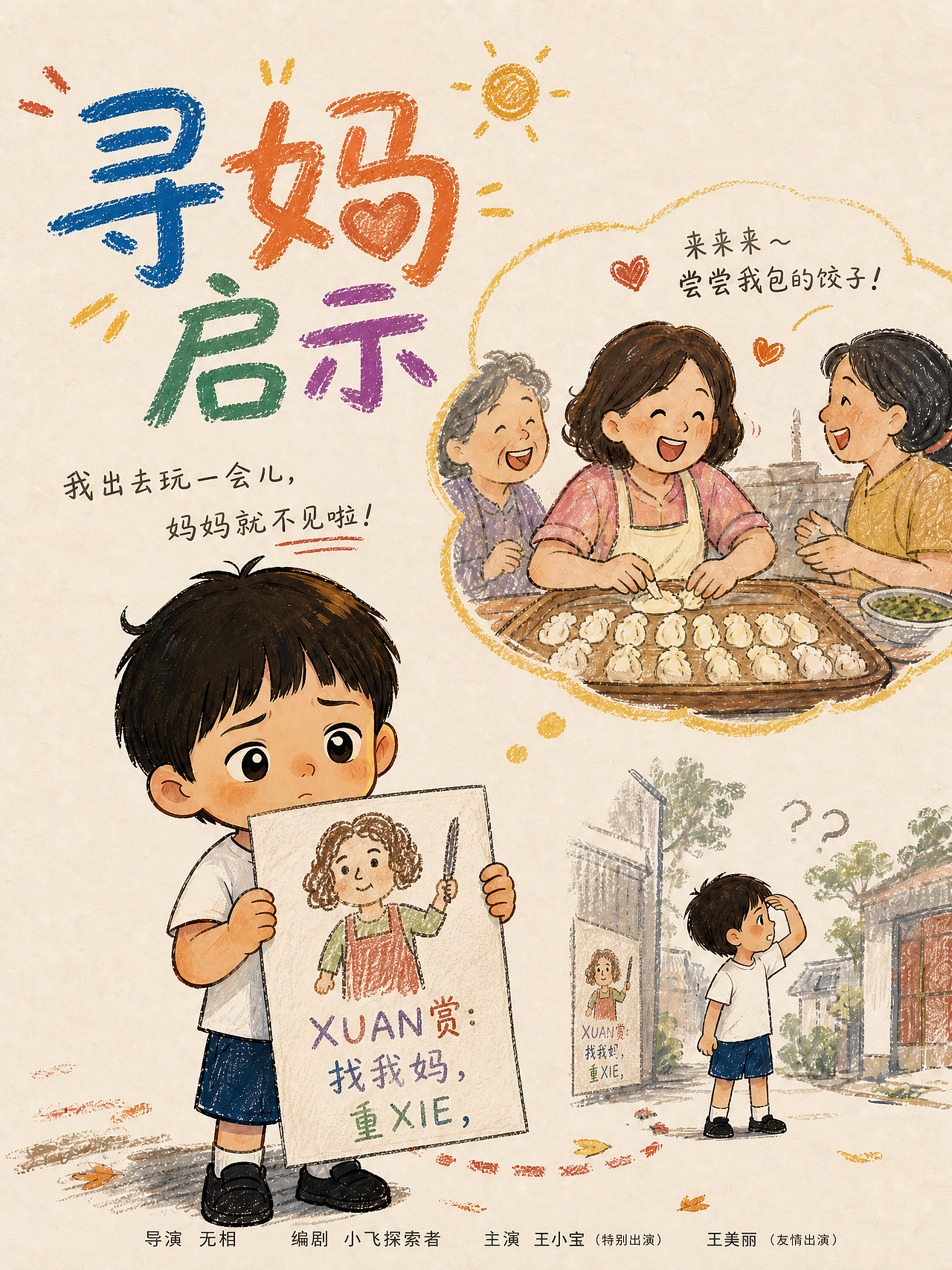 寻妈启示 | 母亲节特别短片（图ZNDA2ODQzNTQ4） - AI作品 - 站酷设计师无三分相原创素材 - 站酷ZCOOL