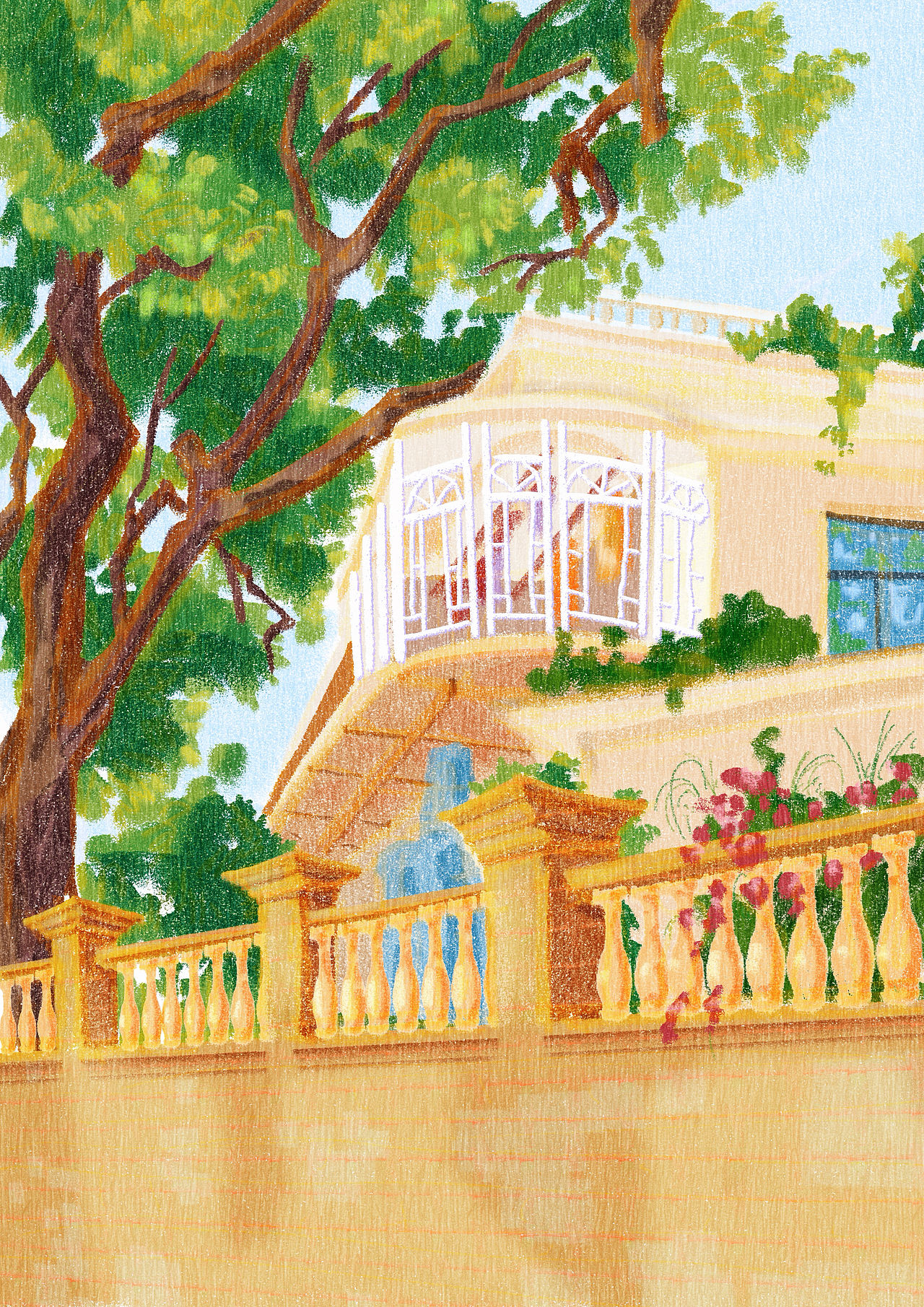 彩铅插画·夏天的故事（图ZNDA2ODQ2MjQ4） - 艺术插画 - 站酷设计师不二法萌原创素材 - 站酷ZCOOL
