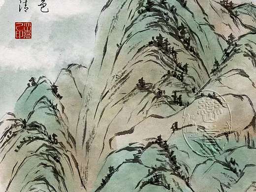 一纸青绿，半卷云