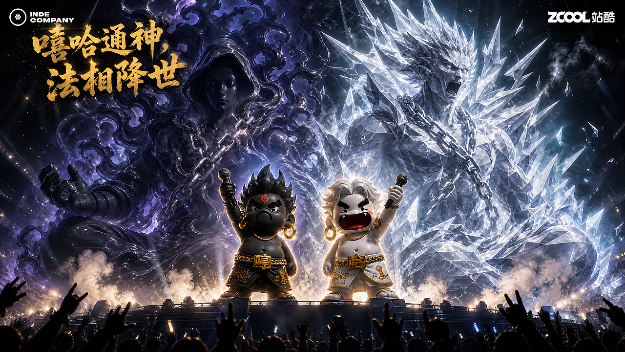嘻哈守护神-IP：哼哈二将（图ZNDA2ODU3ODMy） - 人物/生物 - 站酷设计师AI图图原创素材 - 站酷ZCOOL