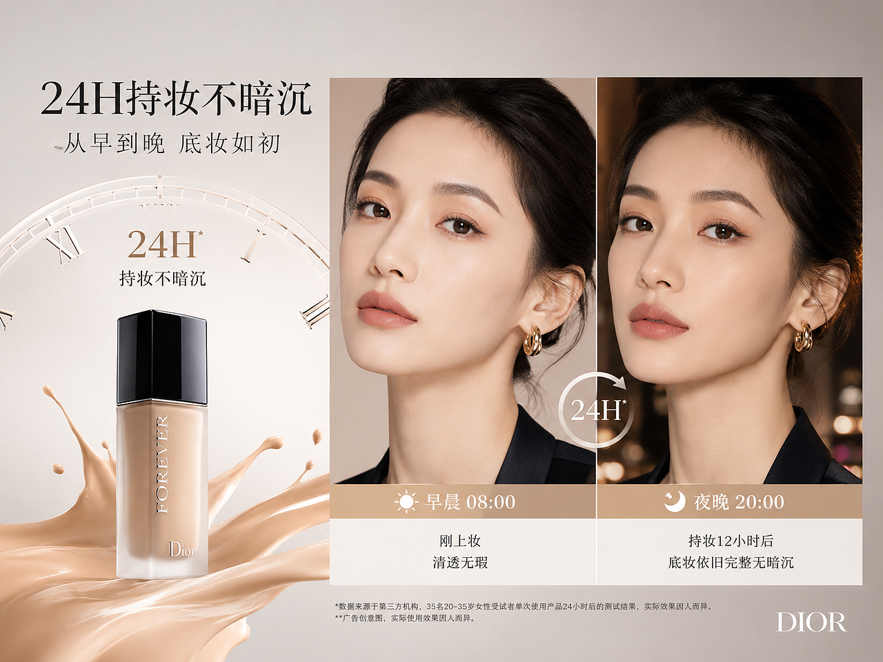 AIGC 视觉设计-DIOR 粉底液电商详情页（图ZNDA2ODY3NDAw） - AI作品 - 站酷设计师Tkyiswhy原创素材 - 站酷ZCOOL