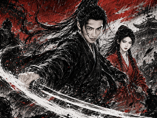 黑白日漫线稿风 |《雨霖铃》影视二创