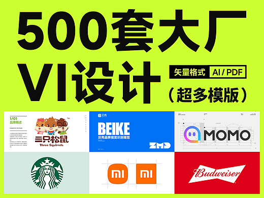 做品牌VI设计，就是抄！大厂vi手册参考模版，500强企业品牌vis视觉系统规范素材资料！