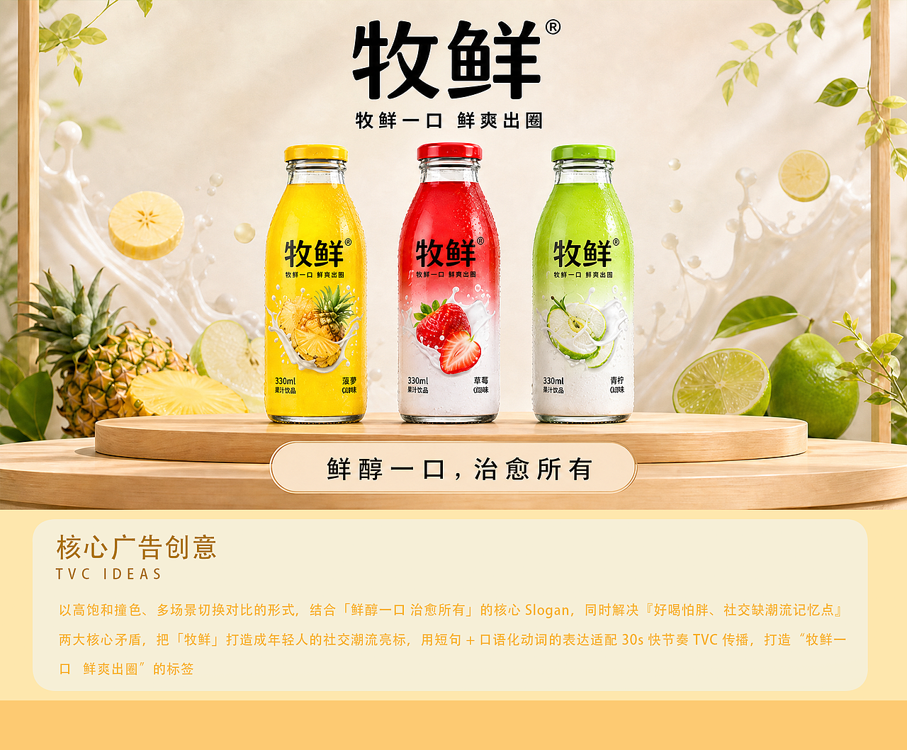 【牧鲜0蔗糖酸奶】TVC广告（图ZNDA2OTU3MDQ4） - AI作品 - 站酷设计师会飞De冰原创素材 - 站酷ZCOOL