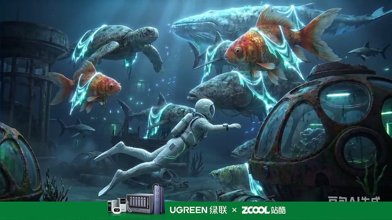 拯救海底动物园（图ZNDA2OTY4NDky） - AI作品 - 站酷设计师YOHO007原创素材 - 站酷ZCOOL