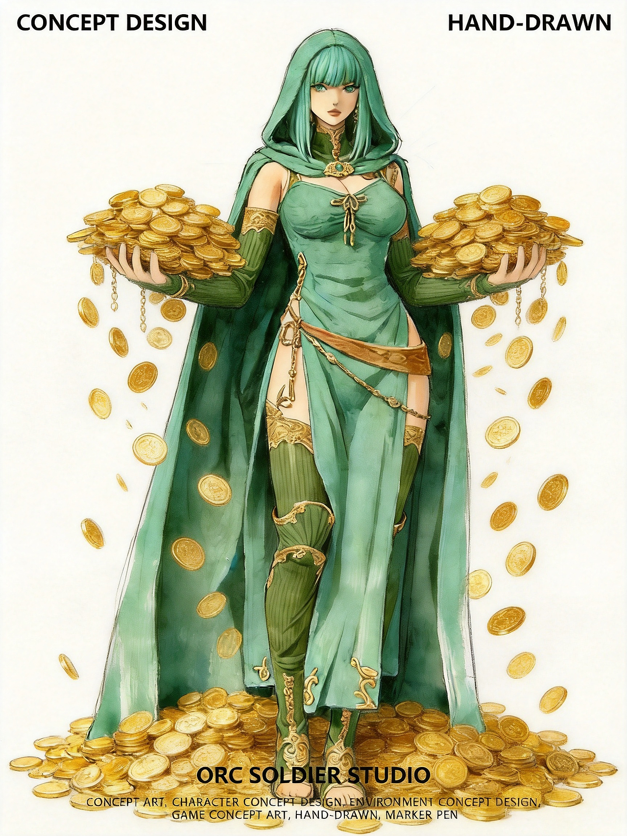 《黄金城》角色概念设计手绘3（图ZNDA2OTczMTI0） - 概念设定 - 站酷设计师爱吃烤肠的颜料原创素材 - 站酷ZCOOL