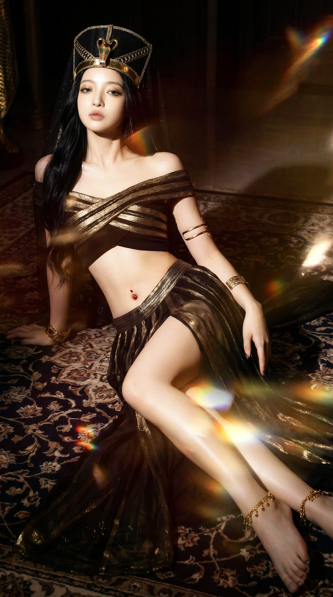 尼罗河畔的神祇回响丨法老的宠姬丨埃及艳后秘语(图ZNDA3MDMwODY4) - AI作品 - 站酷设计师文武炎赫原创素材 - 站酷ZCOOL