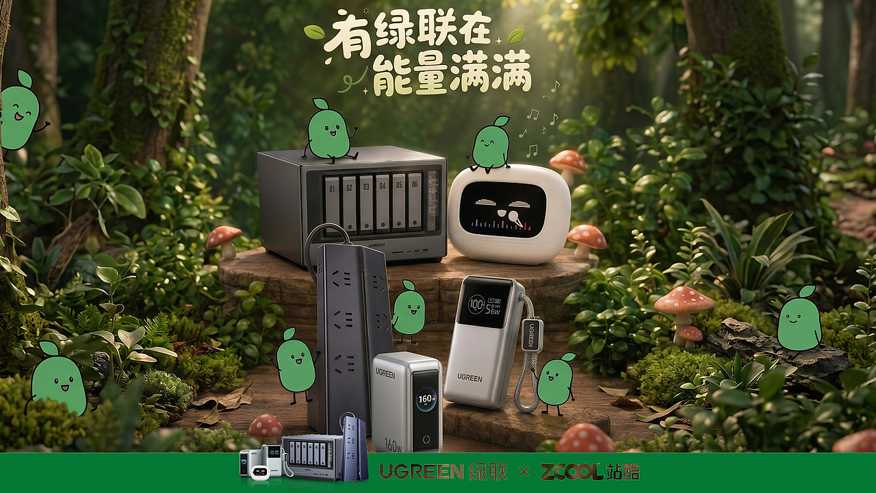 《绿能流转，联筑生态》（图ZNDA3MDQ2NjI0） - AI作品 - 站酷设计师咧啰原创素材 - 站酷ZCOOL