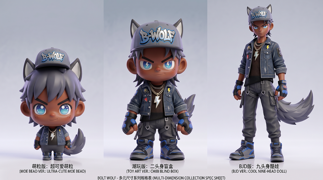 诠释街头嘻哈内核 —— 灰狼波尔 BoltWolf IP设计(图ZNDA3MDU1MzY4) - 人物/生物 - 站酷设计师阿容容原创素材 - 站酷ZCOOL