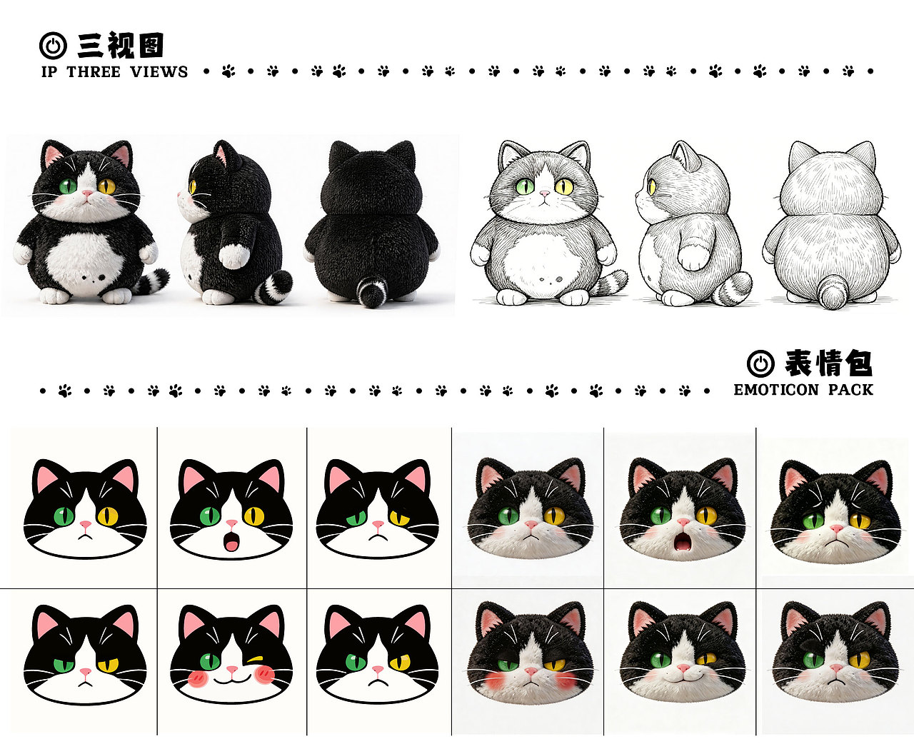以我家的猫为原型用AI做了个IP（图ZNDA3MDc2OTM2） - AI作品 - 站酷设计师赵阿咸原创素材 - 站酷ZCOOL