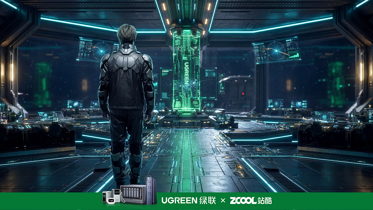 《幕后玩家》 |UGREEN|数字安全星域 硬核极客统治力(图ZNDA3MDgyMDI4) - AI作品 - 站酷设计师米椒青柠糖原创素材 - 站酷ZCOOL