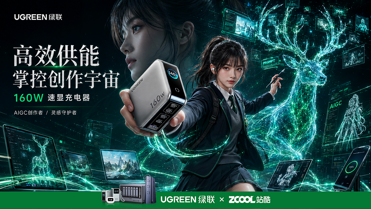 灵感失踪案｜绿联智护未来（图ZNDA3MDkwNDEy） - AI作品 - 站酷设计师MadnessJ沐沐原创素材 - 站酷ZCOOL