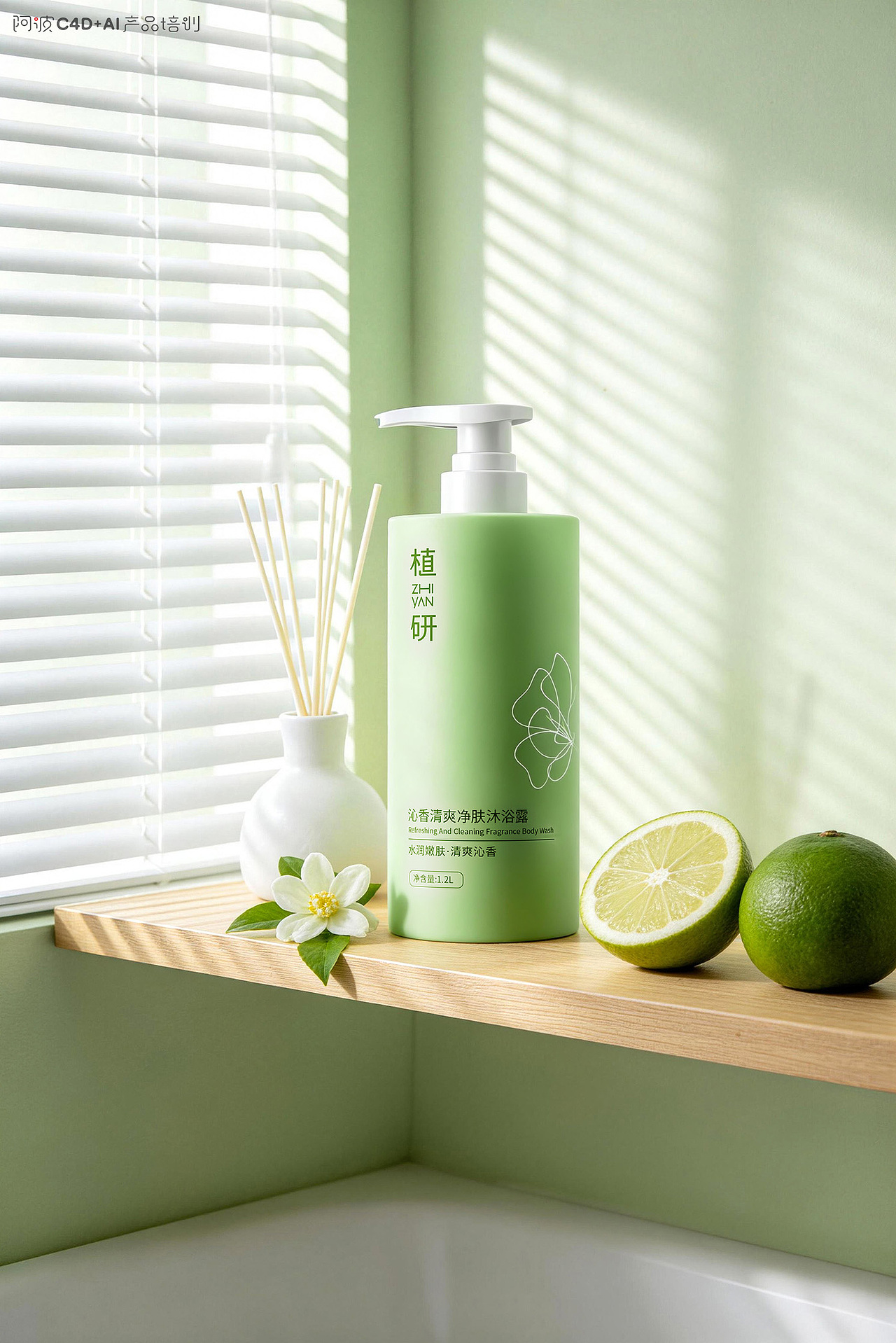 阿波c4d+ai运动水杯和沐浴露（图ZNDA3MTM3Njc2） - AI作品 - 站酷设计师阿波C4D产品培训原创素材 - 站酷ZCOOL