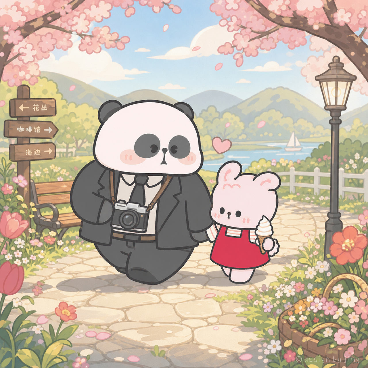 爱意藏烟火，温柔伴朝夕 （ IP插画创作）（图ZNDA3MTc0MTI0） - 创作习作 - 站酷设计师海盐贝贝小屋原创素材 - 站酷ZCOOL