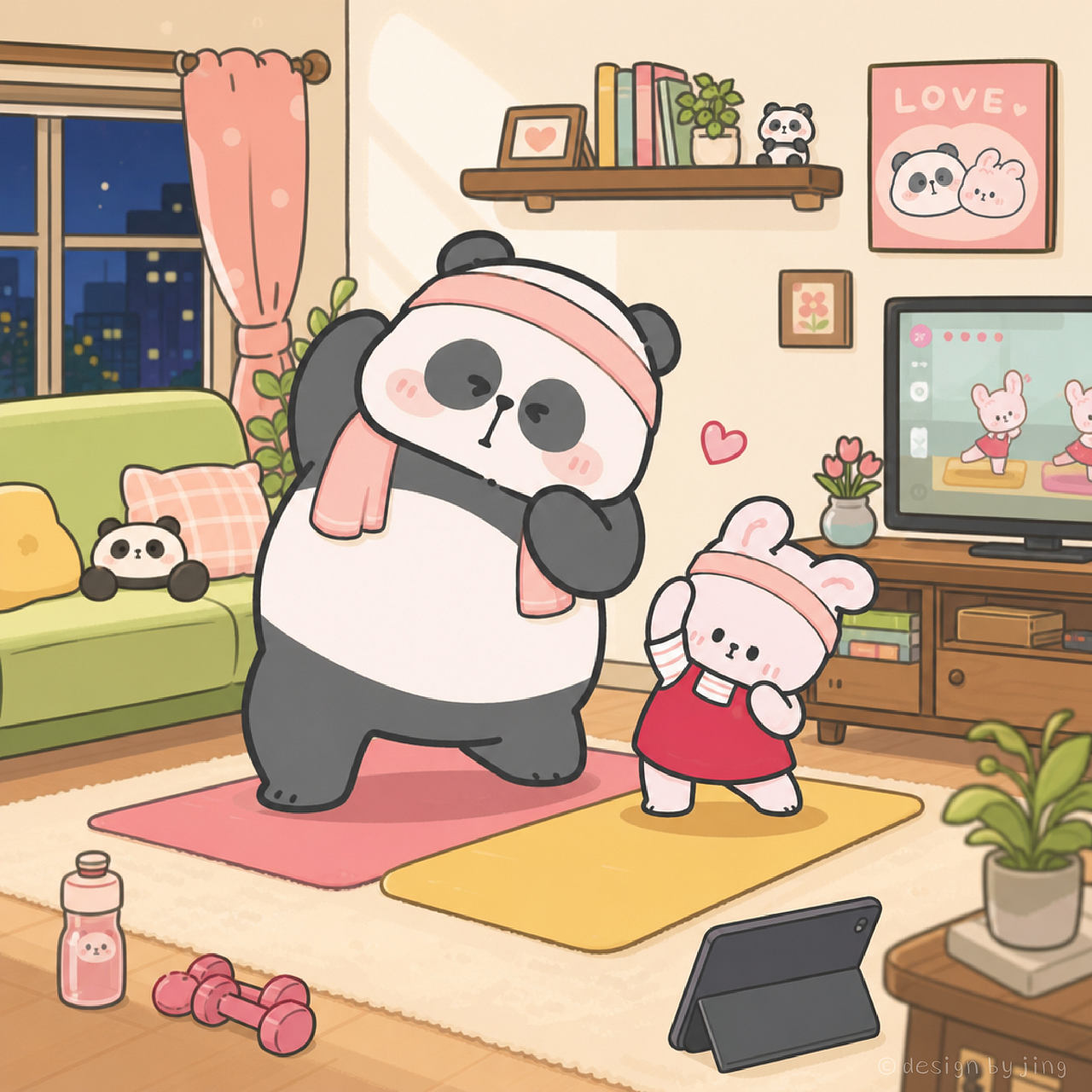 爱意藏烟火，温柔伴朝夕 （ IP插画创作）（图ZNDA3MTc0MTM2） - 创作习作 - 站酷设计师海盐贝贝小屋原创素材 - 站酷ZCOOL
