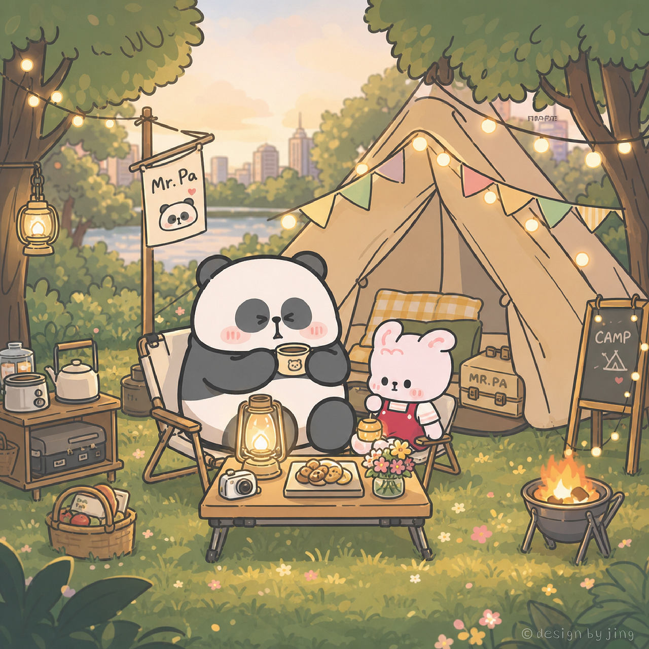 爱意藏烟火，温柔伴朝夕 （ IP插画创作）（图ZNDA3MTc0MTQ0） - 创作习作 - 站酷设计师海盐贝贝小屋原创素材 - 站酷ZCOOL