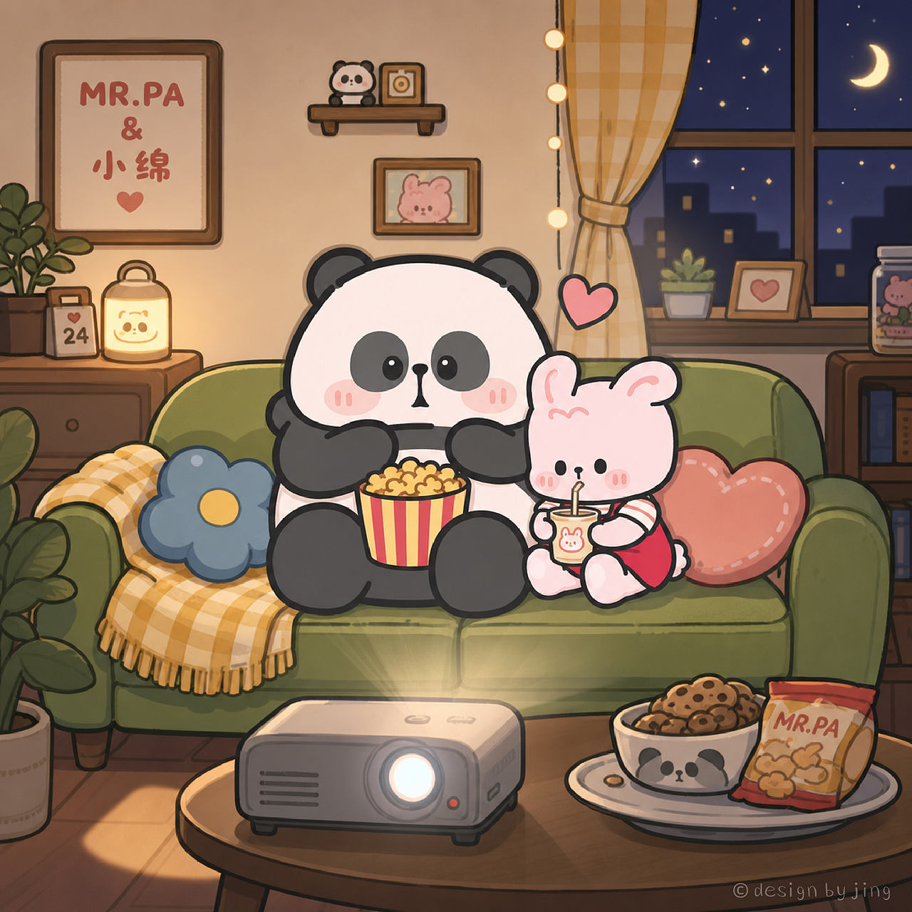 爱意藏烟火，温柔伴朝夕 （ IP插画创作）（图ZNDA3MTc0MTQ4） - 创作习作 - 站酷设计师海盐贝贝小屋原创素材 - 站酷ZCOOL