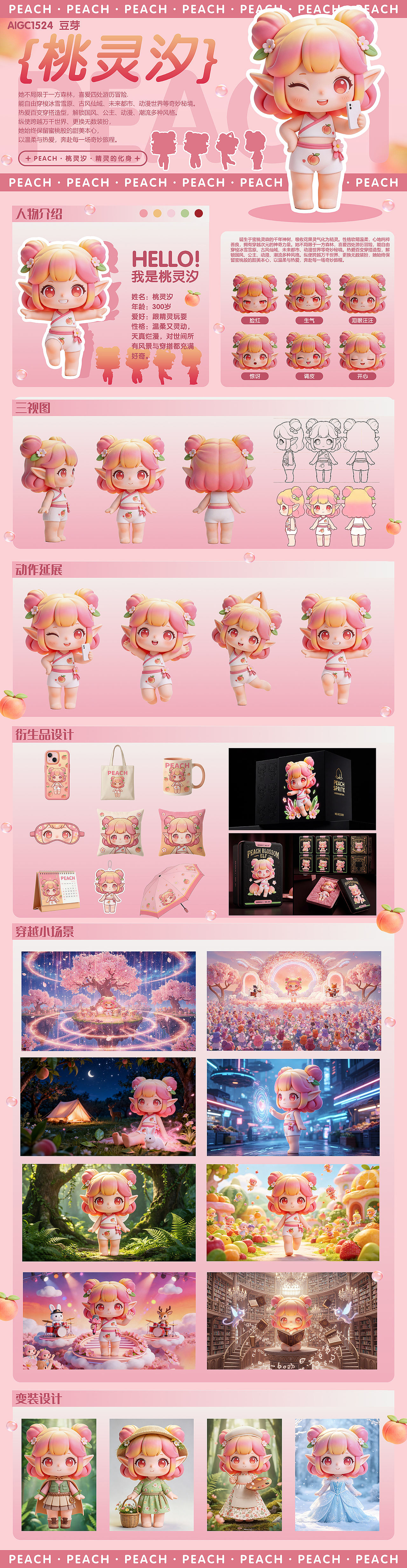 AIGC 桃灵汐（图ZNDA3MjEwNDY4） - AI作品 - 站酷设计师喝豆奶的豆芽儿原创素材 - 站酷ZCOOL