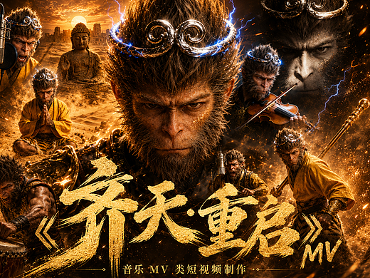 AIGC影视《齐天·重启》 MV 整体方案展示