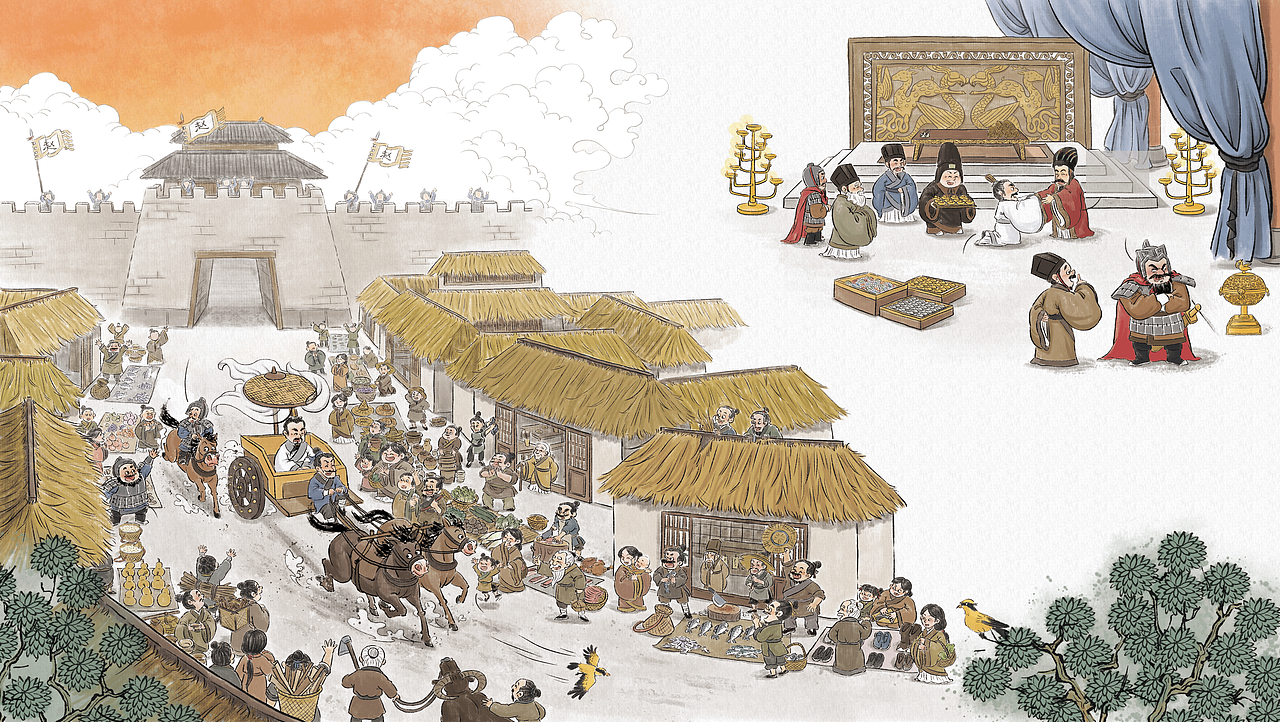 史记系列绘本（二）（图ZNDA3MzEyNzk2） - 儿童插画 - 站酷设计师陈楠MUtouNAN原创素材 - 站酷ZCOOL
