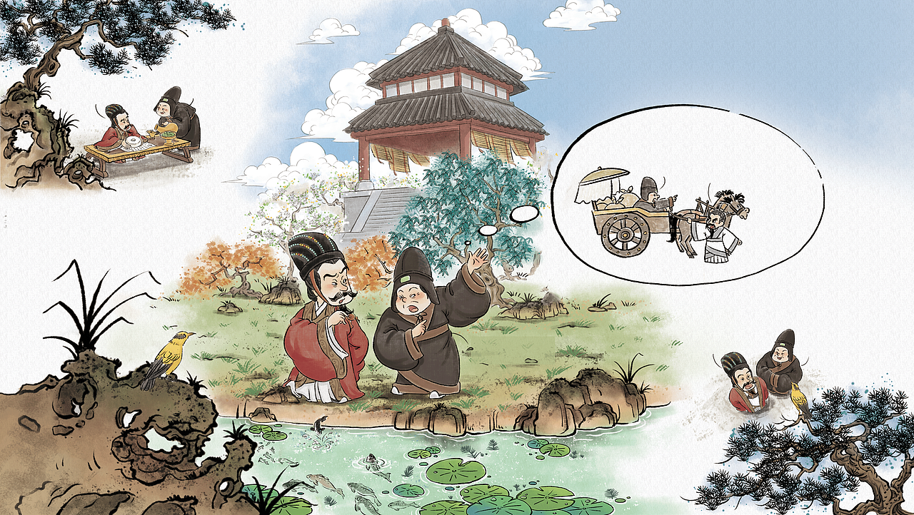 史记系列绘本（二）（图ZNDA3MzEyODEy） - 儿童插画 - 站酷设计师陈楠MUtouNAN原创素材 - 站酷ZCOOL