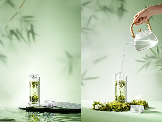 庄信玻璃杯静物摄影/保温杯产品拍摄/逆光者视觉