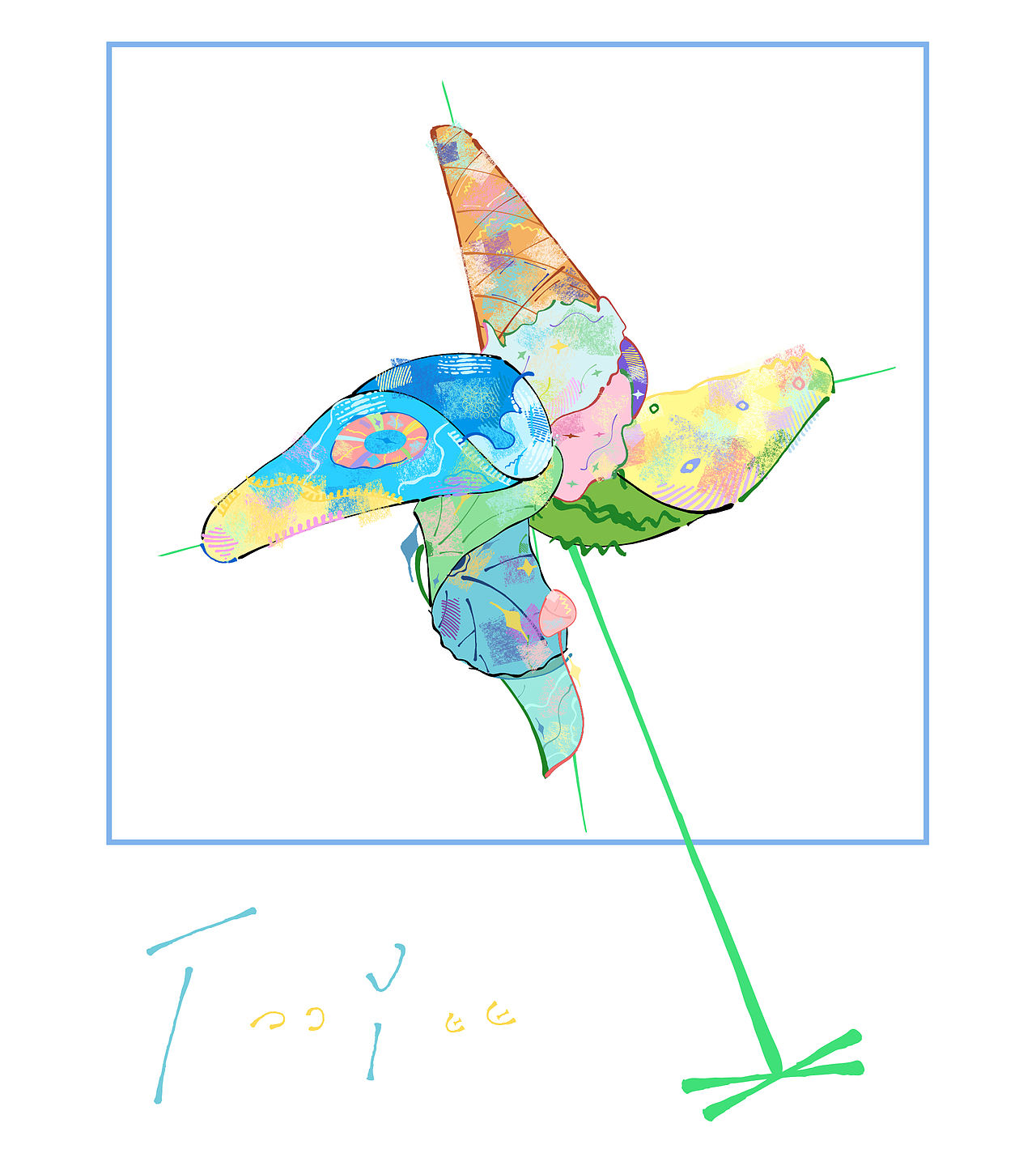 独属于夏天的浪漫温柔风扑面而来（图ZNDA3MzM1Mzg4） - 新锐潮流插画 - 站酷设计师曹天望原创素材 - 站酷ZCOOL
