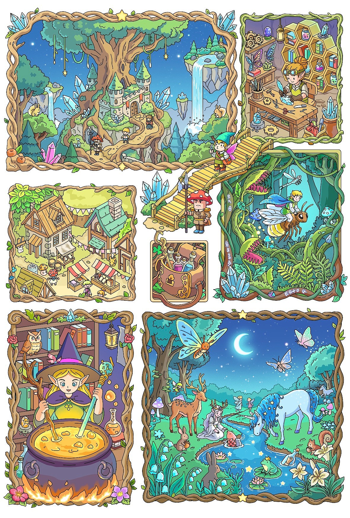 造景贴纸 一贯（图ZNDA3MzUwNTg0） - 商业插画 - 站酷设计师橡树先生原创素材 - 站酷ZCOOL