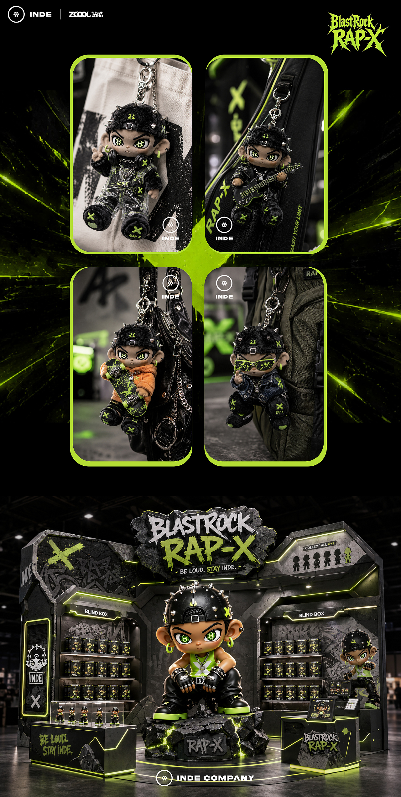 INDE潮流嘻哈IP设计丨BlastRock RAP-X(图ZNDA3MzYzNjIw) - 人物/生物 - 站酷设计师是Green阿原创素材 - 站酷ZCOOL