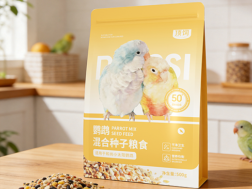 HUCHENG丨鹦鹉种子粮包装设计