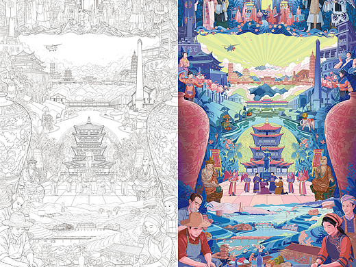 景德镇城市文旅文创插画 | 千年瓷都 